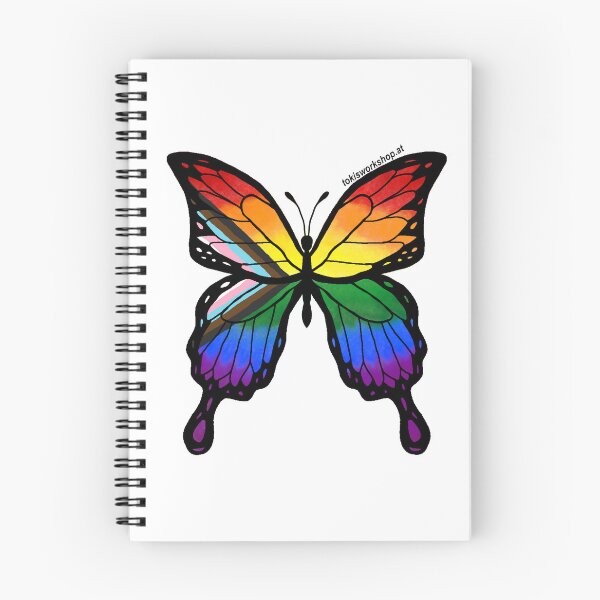 Artikelvorschau, Progressiver Pride Schmetterling entworfen und verkauft von Toki's Workshop.