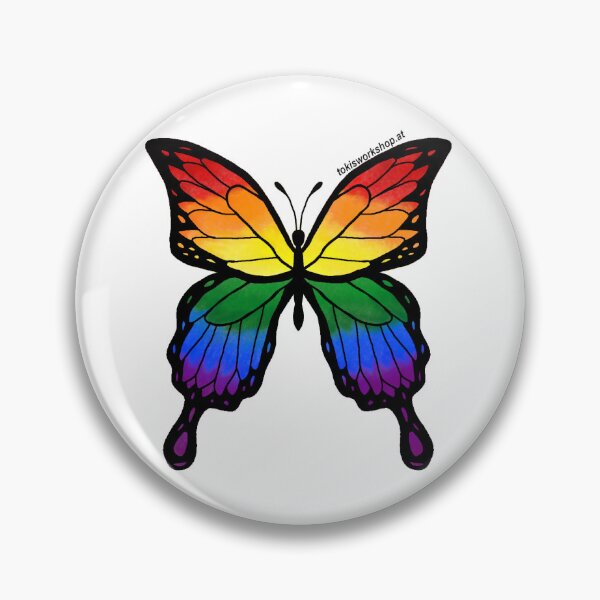 Item preview, Rainbow Pride Butterfly designed and sold by Toki's Workshop.