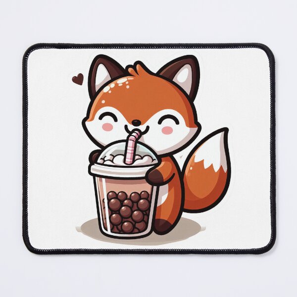 Item preview, Fox boba tea - Kawaii Boba Tea designed and sold by Digital Dreams Arts.