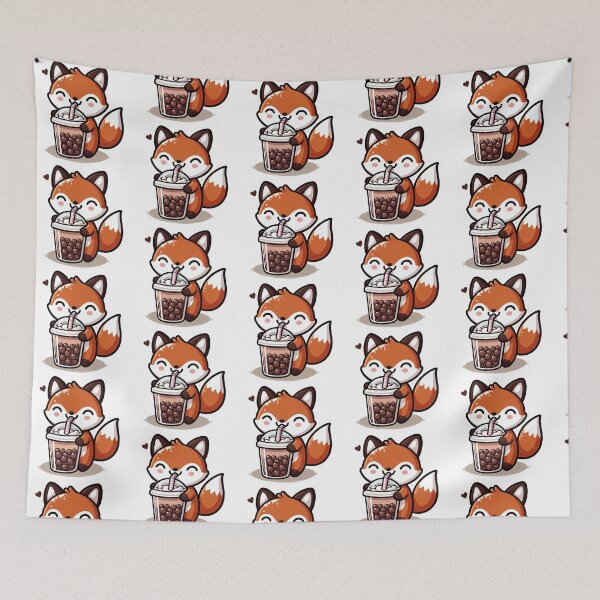 Item preview, Fox boba tea - Kawaii Boba Tea designed and sold by Digital Dreams Arts.
