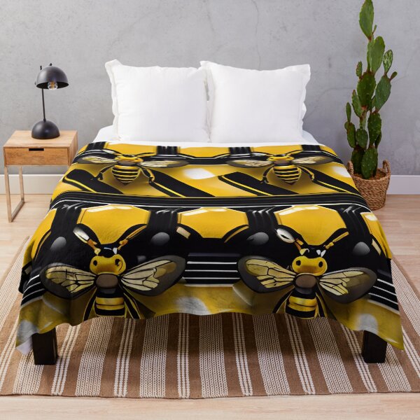 Item preview, Black And Yellow Honey Bee Pattern designed and sold by TheArtOfPat.