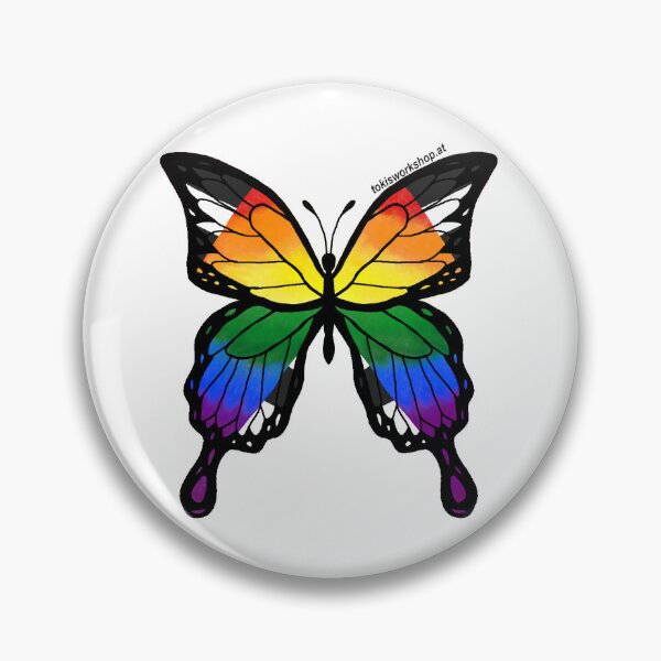 Item preview, Straight Ally Pride Butterfly designed and sold by Toki's Workshop.