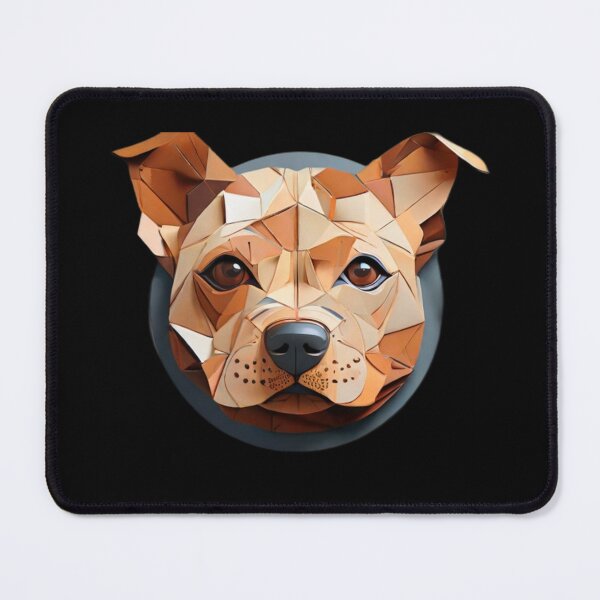 Item preview, Geometric Canine: Minimalist Paper-Cut Staffordshire designed and sold by products4urduke.