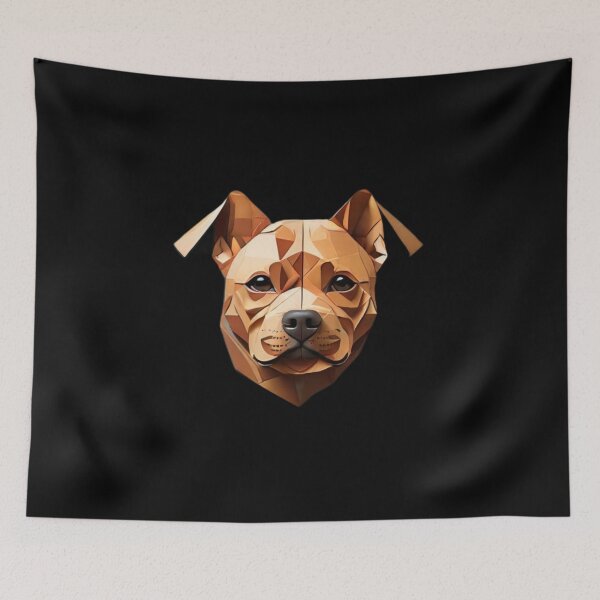 Item preview, Geometric Canine: Minimalist Paper-Cut Staffordshire designed and sold by products4urduke.