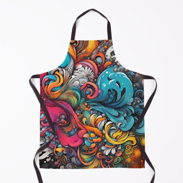 Item preview, Abstract Curves Graffiti Art Colorful Pattern Splash Paint designed and sold by ShaViArt.