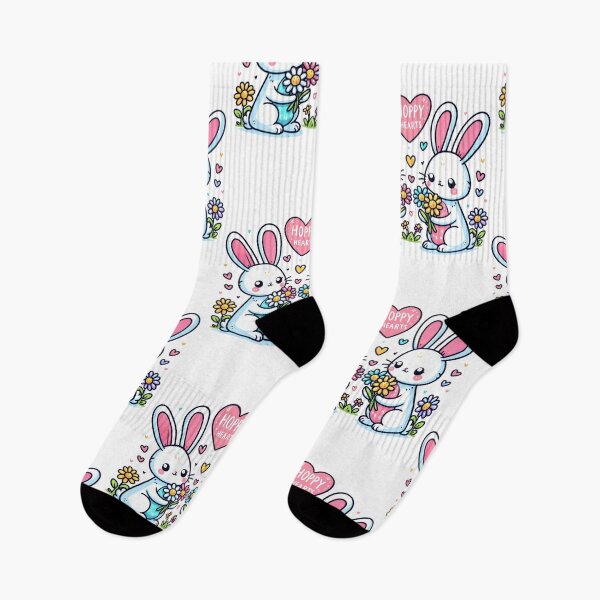 Item preview, Cute Easter Bunny, Hoppy Hearts Have A Happy Easter Bunnies designed and sold by Galactic-Panda.