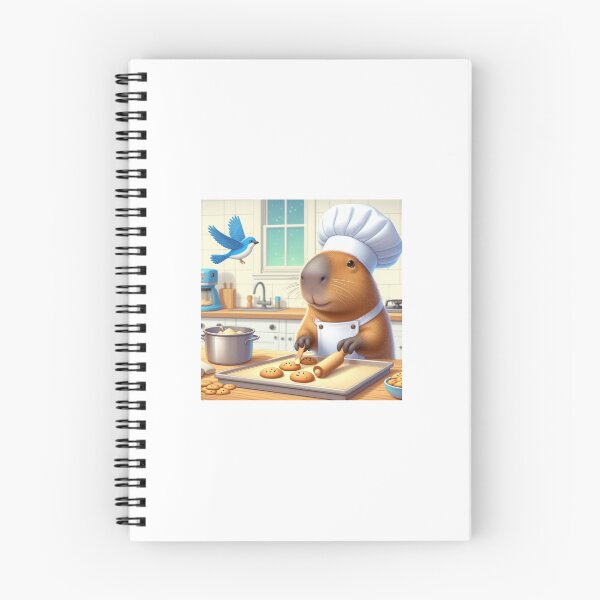 Item preview, Capybara Baker with Blue Bird2 designed and sold by Capybara Art Lover.