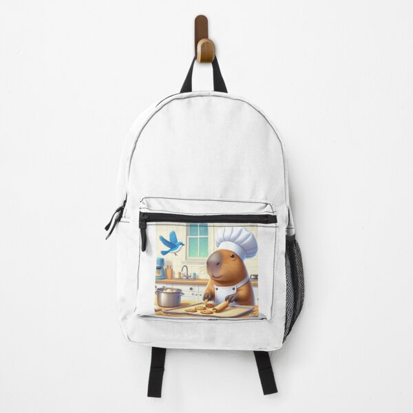Item preview, Capybara Baker with Blue Bird2 designed and sold by Capybara Art Lover.