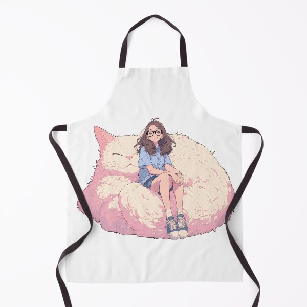 Item preview, pretty girl and giant cat designed and sold by HandsomeCat.