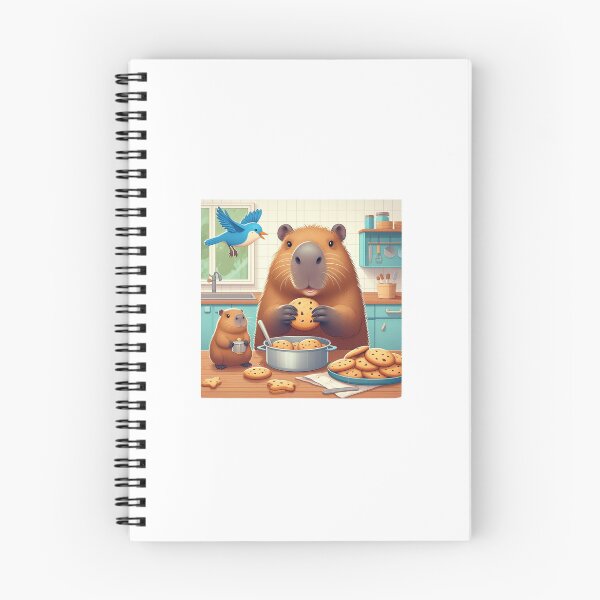 Item preview, Capybara Baker with Blue Bird3 designed and sold by Capybara Art Lover.