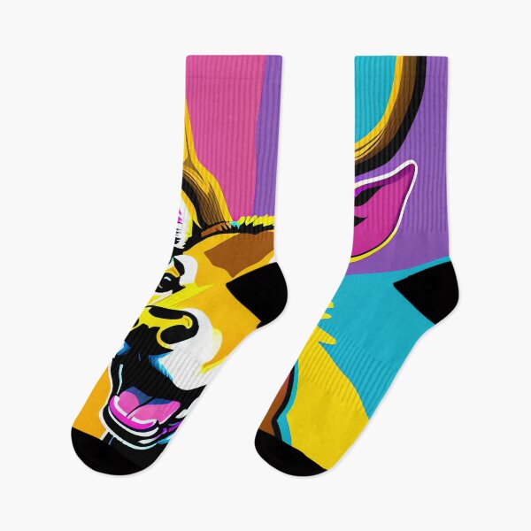 Item preview, Modern Abstract Pop Art Style Laughing Deer Drawing designed and sold by thejoyker1986.