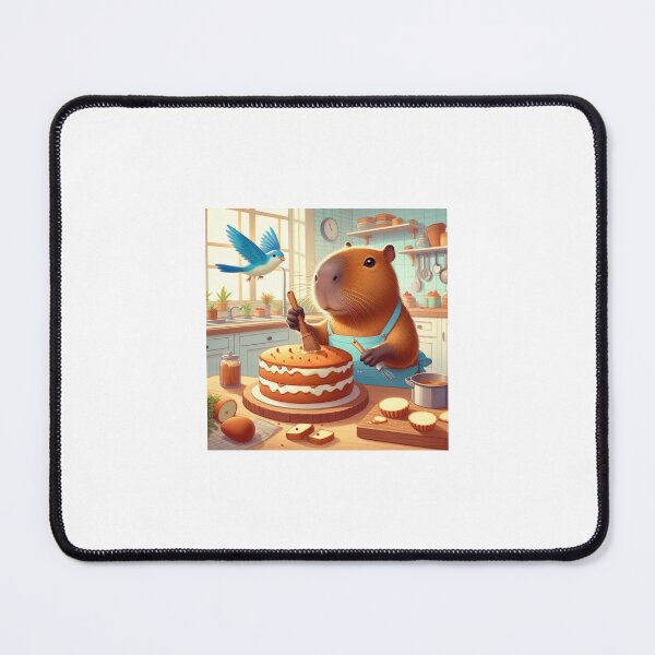Item preview, Capybara Baker with Blue Bird6 designed and sold by Capybara Art Lover.
