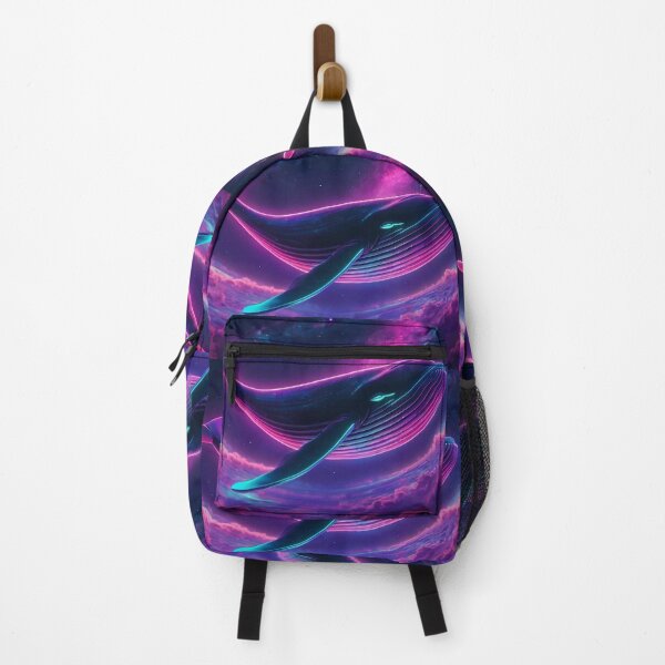 Item preview, Neon whale floating in space designed and sold by M-Y-A-R-T-.
