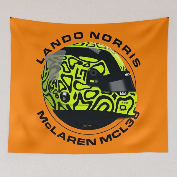 Item preview, Lando Norris - 2024 Helmet Circle. (NO MONSTER LOGOS) designed and sold by JageOwen.