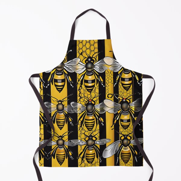 Item preview, Black And Yellow Honey Bee Pattern designed and sold by TheArtOfPat.