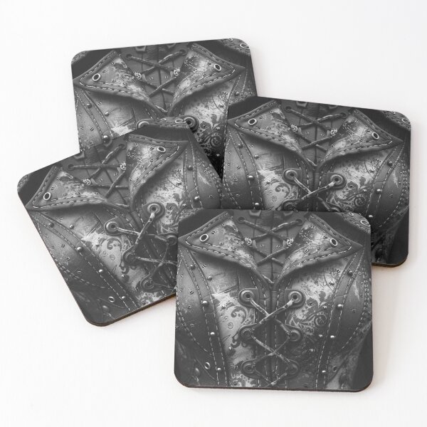 Item preview, Steampunk corset texture laced in black leather designed and sold by Fantasyplus.