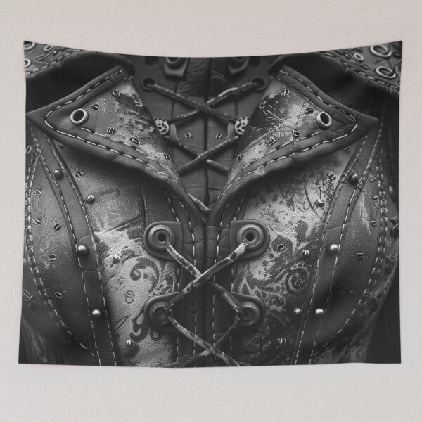 Item preview, Steampunk corset texture laced in black leather designed and sold by Fantasyplus.