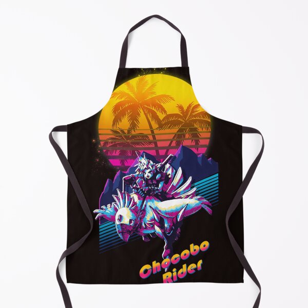 Item preview, Cloud Chocobo Riding 80s Retrowave Final Fantasy 7 designed and sold by CharlotLemaitre.