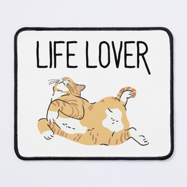 Item preview, Life lover, cute ginger cat loving life designed and sold by Britishdelights.