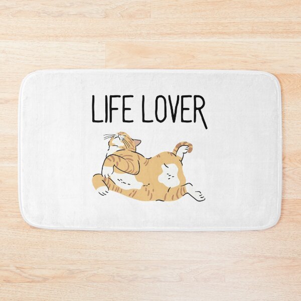 Item preview, Life lover, cute ginger cat loving life designed and sold by BigfeetLittlepaws.