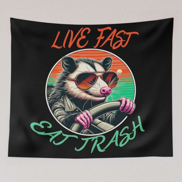 Item preview, Live Fast! Eat Trash! designed and sold by Echonn.