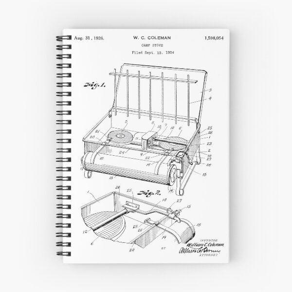 Item preview, Camp Stove 1926 Vintage Patent White Background designed and sold by Peek-Designs.