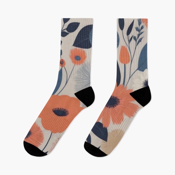 Item preview, RogerPattern - "Blooming Symphony: White, Orange, and Blue" designed and sold by RogerPattern.