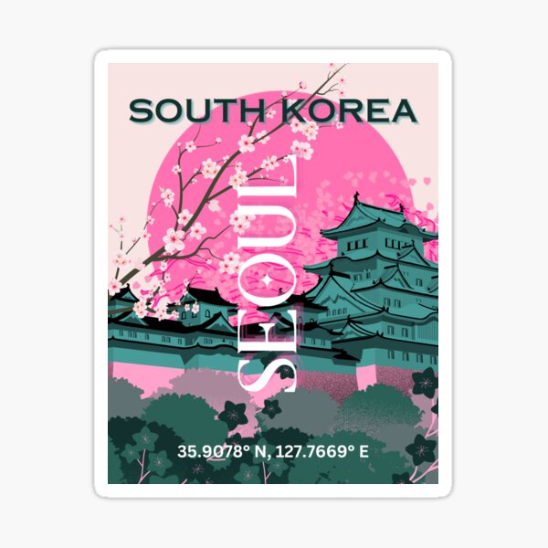 Item preview, Seoul South Korea Travel Art designed and sold by Magic Love Art Print.