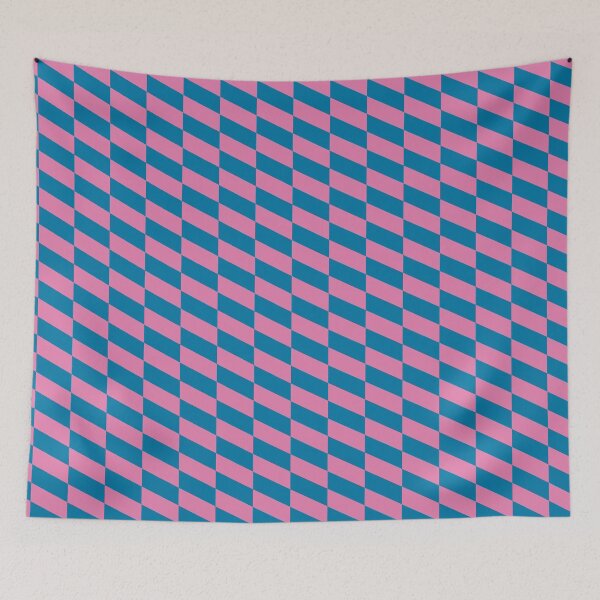 Item preview, Blue and Pink Geometric Modern Mid Century Bauhaus Seamless Pattern designed and sold by owliedesign.