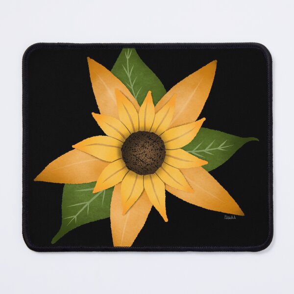 Item preview, Sunflower - black background designed and sold by Na-Tasch-A.