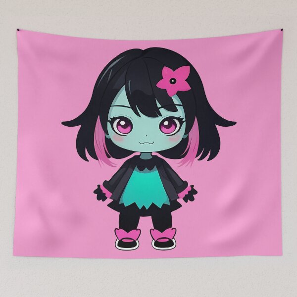 Item preview, Blue Skin Little Cute Monster Girl designed and sold by MadnessEnvelope.