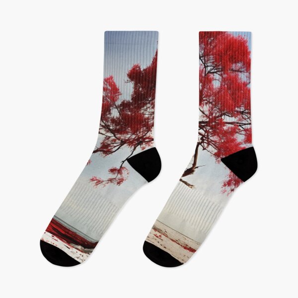Item preview, RogerPattern - "Red Tree Serenity: Beauty by the Shore" designed and sold by RogerPattern.