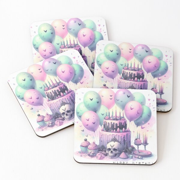 Item preview, Pastel goth birthday cake card, gothic designed and sold by sharon hulme.