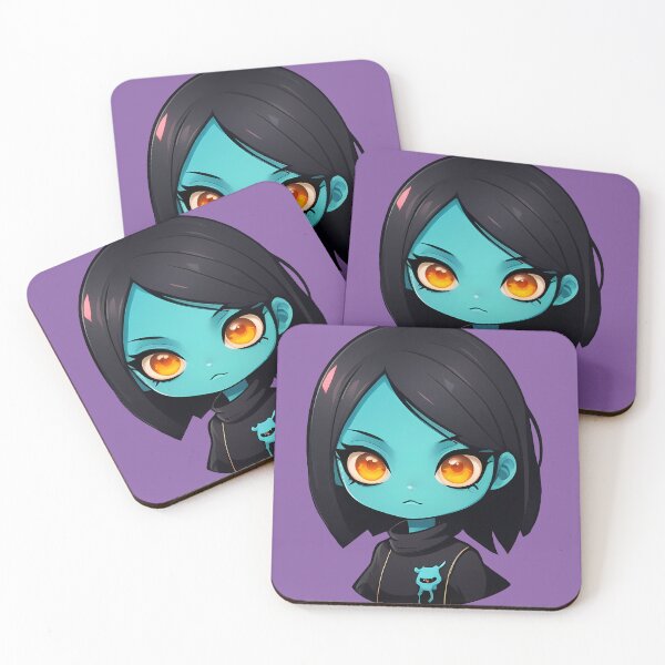 Item preview, Hazel Eyes Blue Skin Monster Goth Alt Girl designed and sold by MadnessEnvelope.