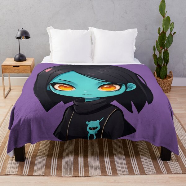 Item preview, Hazel Eyes Blue Skin Monster Goth Alt Girl designed and sold by MadnessEnvelope.