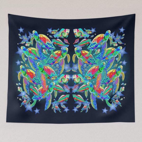 Item preview, Colourful Sea Turtle Ocean designed and sold by nocturne-design.