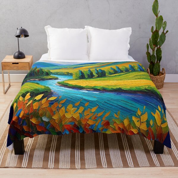 Item preview, Bend in the Mountain River designed and sold by Aaron Ran.