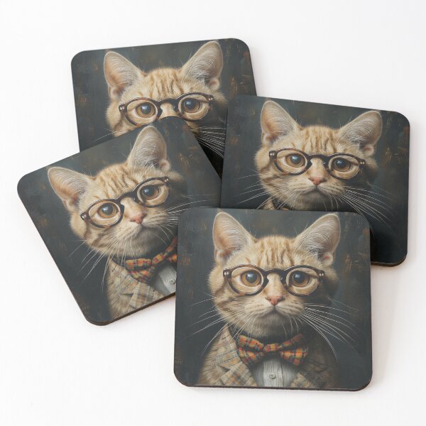 Item preview, Gentleman Cat with Glasses designed and sold by House of Hope.