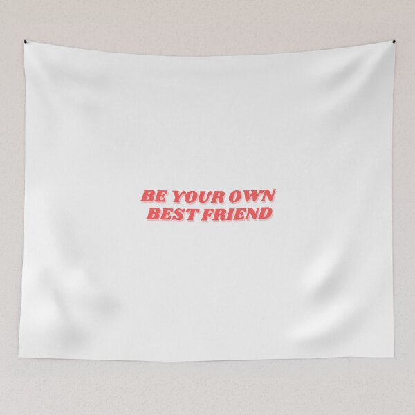 Item preview, Be your own best friend, red design designed and sold by ChiWellness Shop.