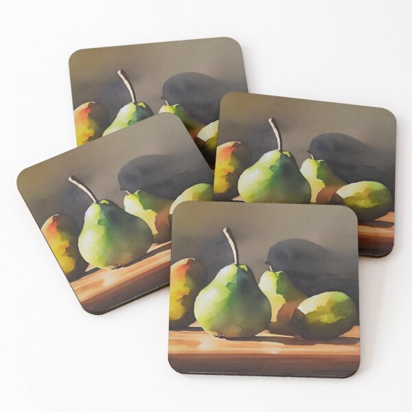 Item preview, Still Life  Pears on Wood Table  #4. Painting By Carraann. designed and sold by CARRAANN.