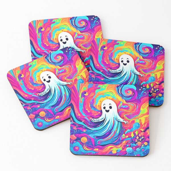 Item preview, Vibrant Ghost Haunting Design designed and sold by Health And Fitness Posts e-Store.