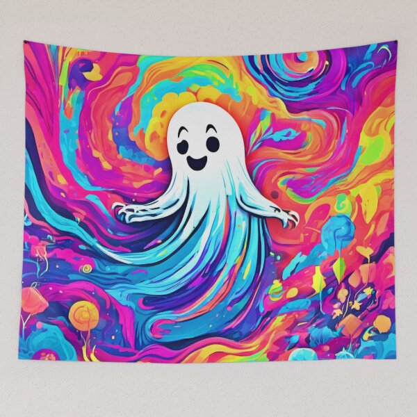 Item preview, Vibrant Ghost Haunting Design designed and sold by Health And Fitness Posts e-Store.