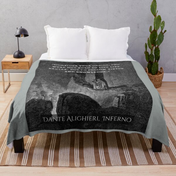 Item preview, Dante Alighieri quote: Consider your origin. You were not born to live like brutes but to follow virtue and knowledge. designed and sold by artbleed.