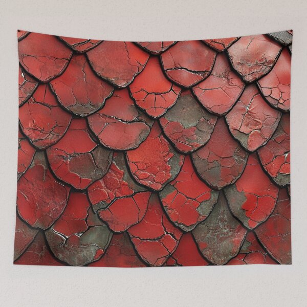 Item preview, Red Old Dragon Scales Pattern designed and sold by GrinGalore.
