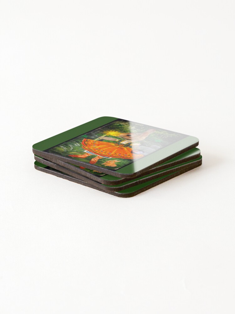Thumbnail 4 of 5, Coasters (Set of 4), Bunny Rabbit Portrait - ‘Think Spring!’ designed and sold by NikkiFortu.