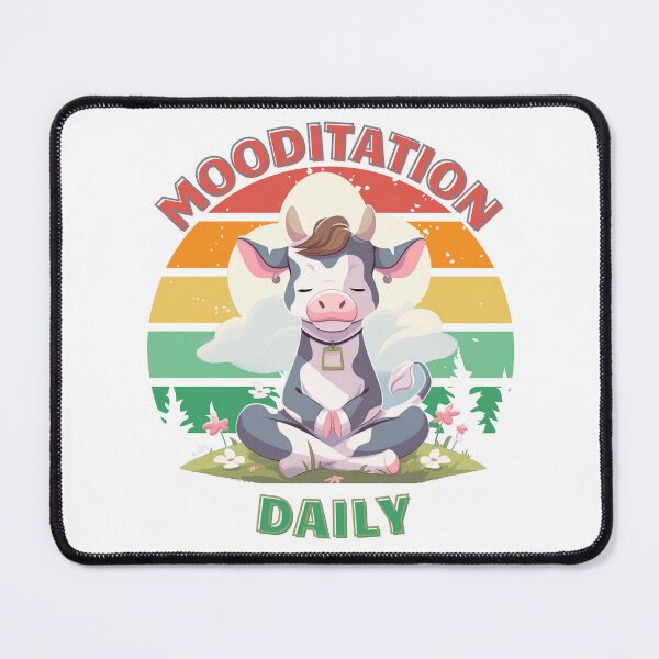 Item preview, Cute Meditating Cow designed and sold by AdaMazingDesign.