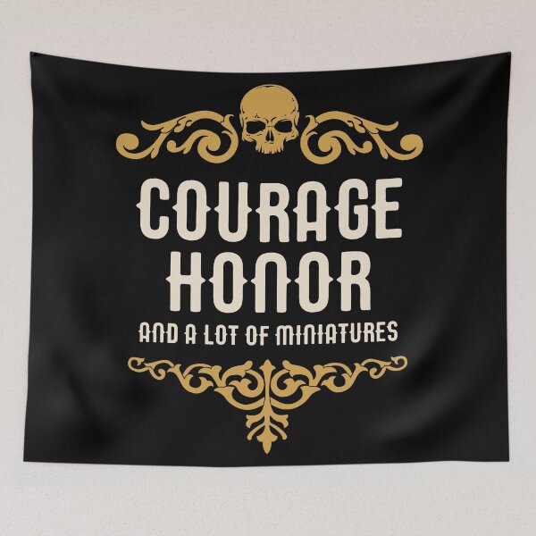 Item preview, Courage Honor and A Lot of Miniatures Funny Wargaming designed and sold by pixeptional.