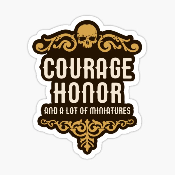 Item preview, Courage Honor and A Lot of Miniatures Funny Wargaming designed and sold by pixeptional.