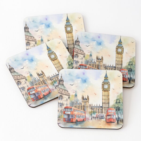 Item preview, London Big Ben Red Double Decker Buses Painting designed and sold by tsuttles.