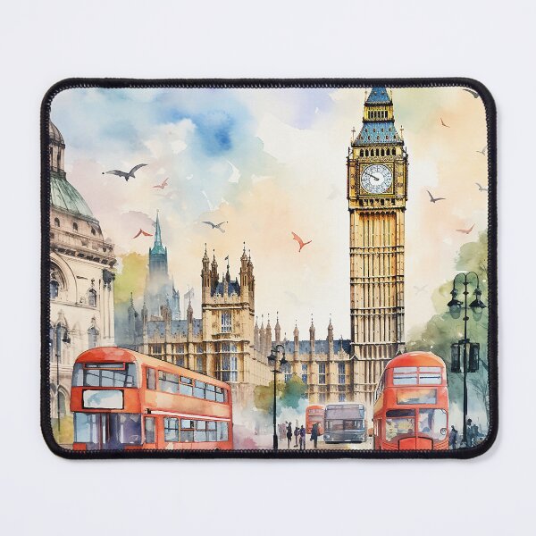 Item preview, London Big Ben Red Double Decker Buses Painting designed and sold by tsuttles.